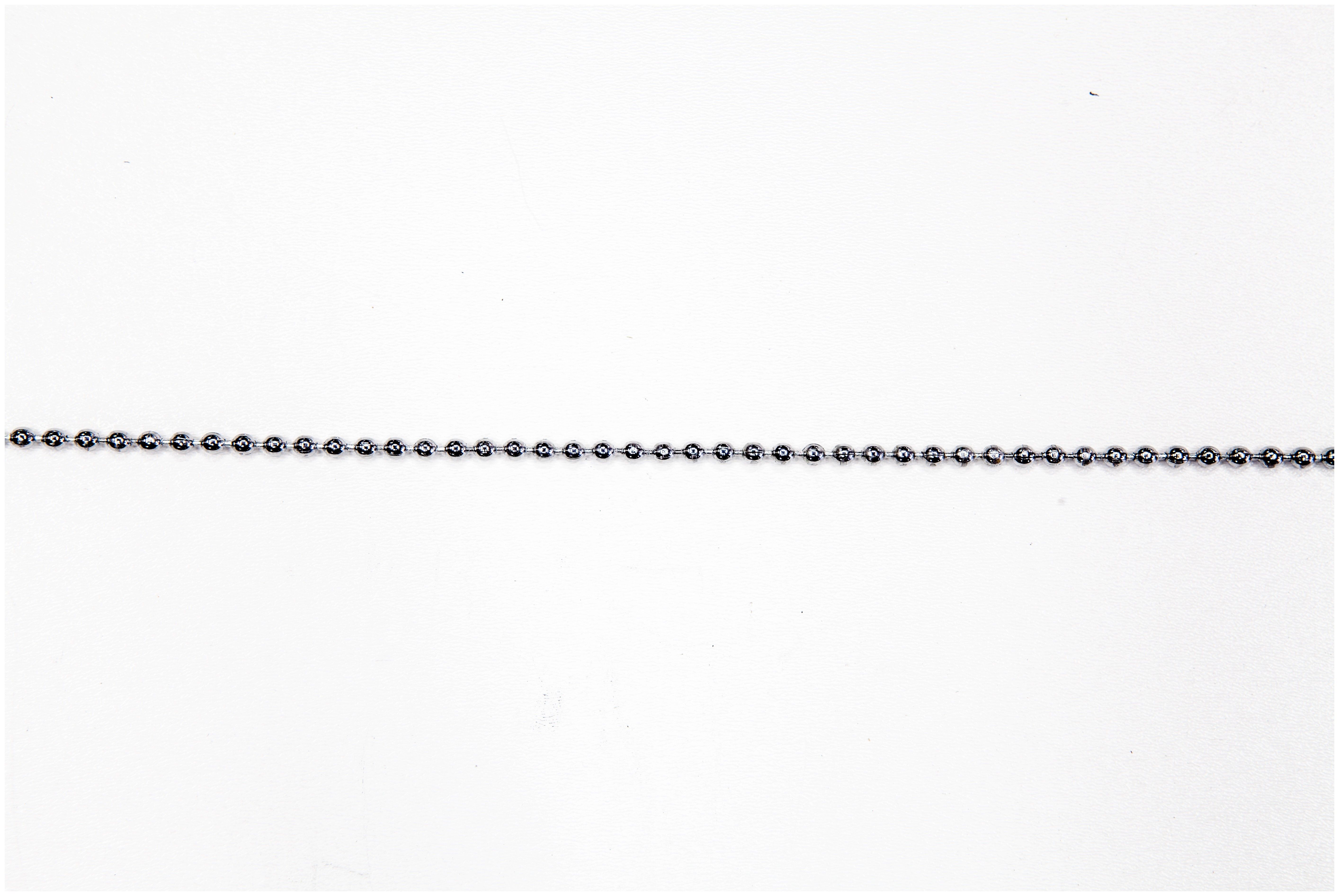 Цепь декоративная шариковая "Бусы" 2,4 мм, серебро - фото