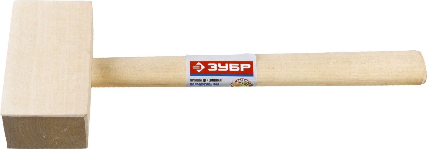 Киянка деревянная прямоугольная 330 г 70х50 мм ЗУБР 2045-06 - фото