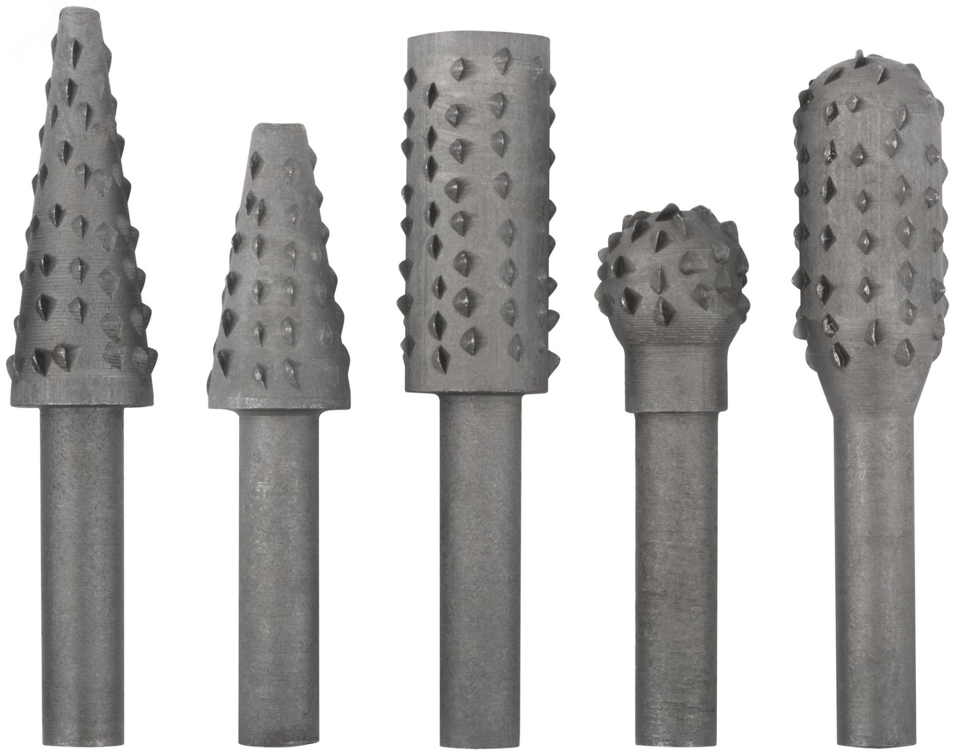 Набор шарошек по дереву FIT 36455, 5 шт - фото