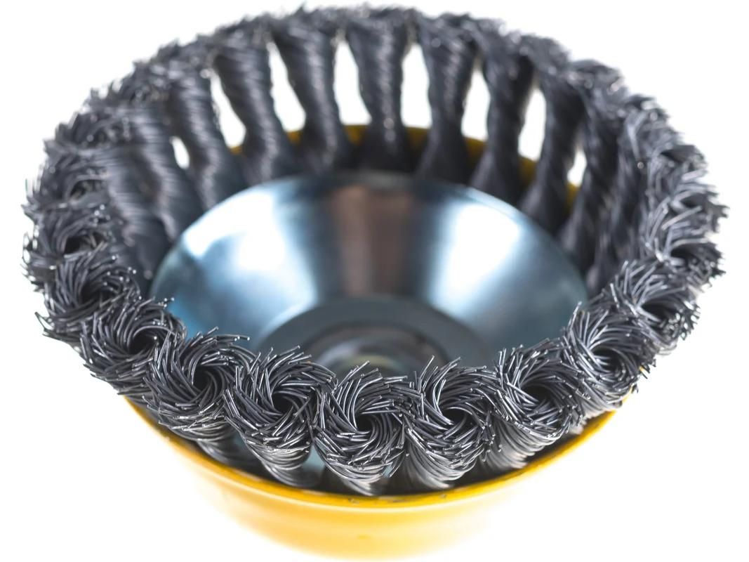 Щетка-крацовка чашечная для УШМ, жгутированная стальная проволока 0,5 мм Stayer Prof  - фото