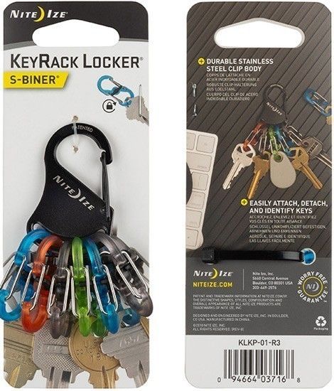 Набор карабинов с блокировкой Nite Ize KeyRack Locker KLKP-01-R3, 6 шт - фото