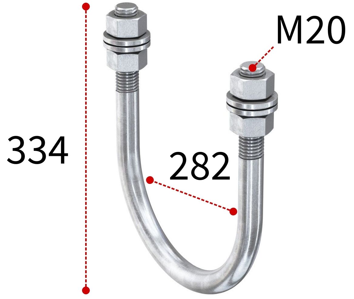 U-образная скоба для тяжелых нагрузок Fischer FMPSU 250 547943, горячеоцинкованная сталь - фото