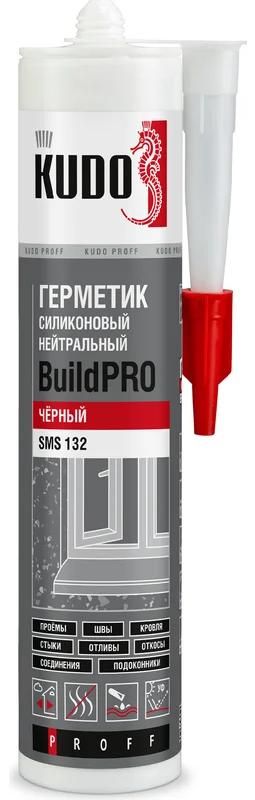 Герметик силиконовый 280 мл BuildPRO Kudo SMS-132, черный - фото