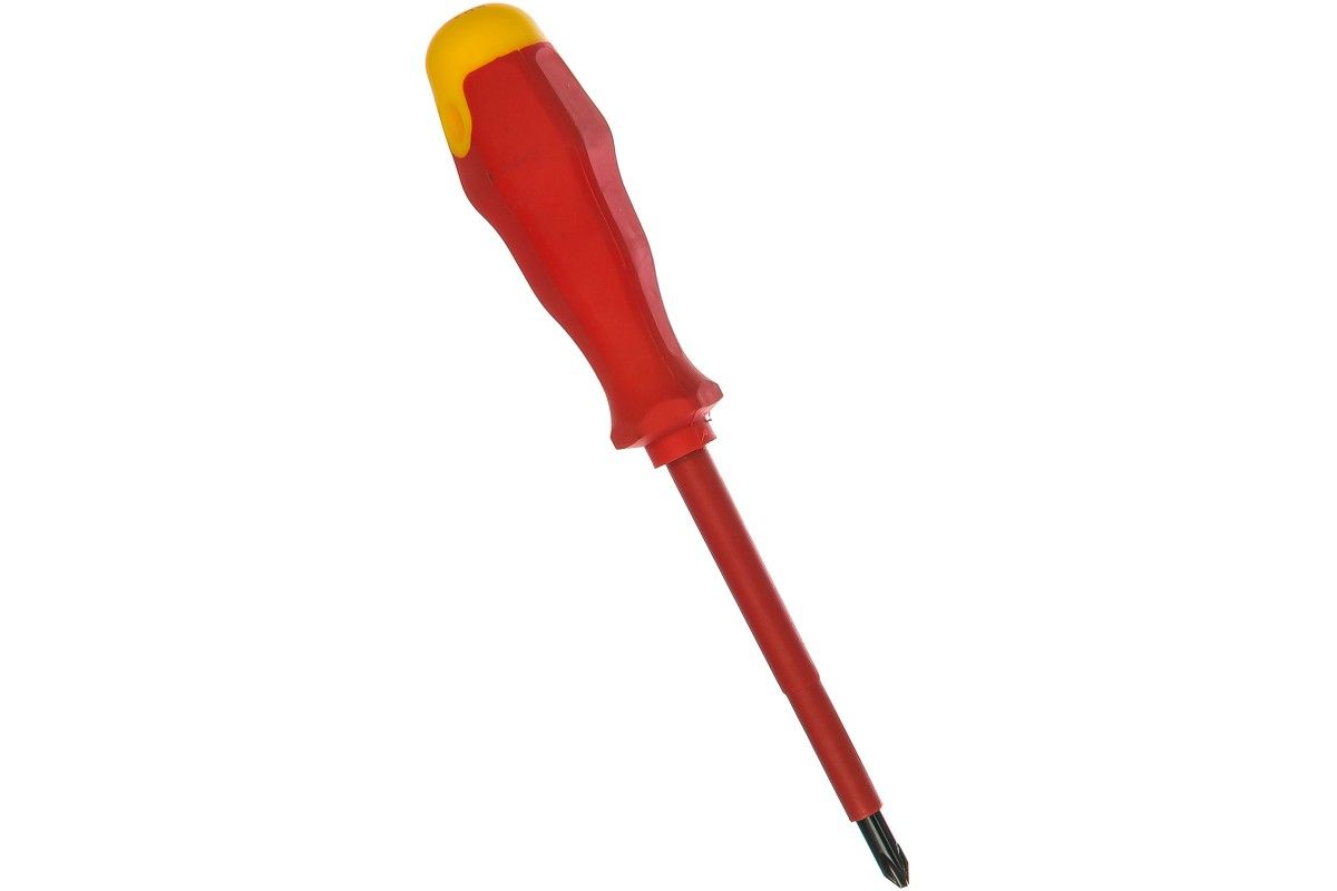 Диэлектрическая крестовая отвертка PH 2х100 мм BIBER 85597 - фото