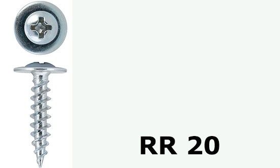 Саморез-клоп острый 4,2х38 окрашенный, RR 20 (белый) - фото