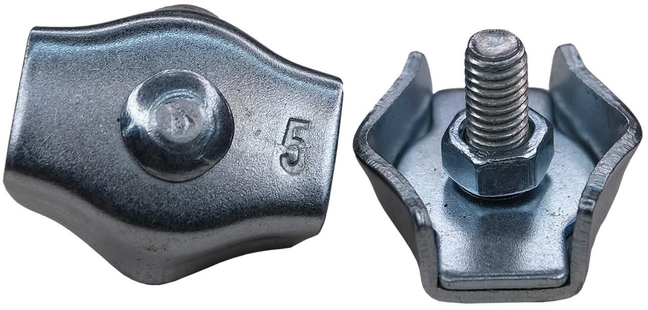 Зажим для троса Simplex 7 мм, оцинкованная сталь - фото