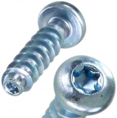 Саморез с полукруглой головкой и шлицем TORX арт. 88200 RST (DIN 7981), тупой конец, крупная резьба, оцинкованная сталь - фото