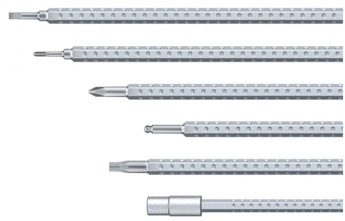 Рукоятка с насадками System 4 Wiha SoftFinish-Telescopic 269T 27820, 11 предметов - фото