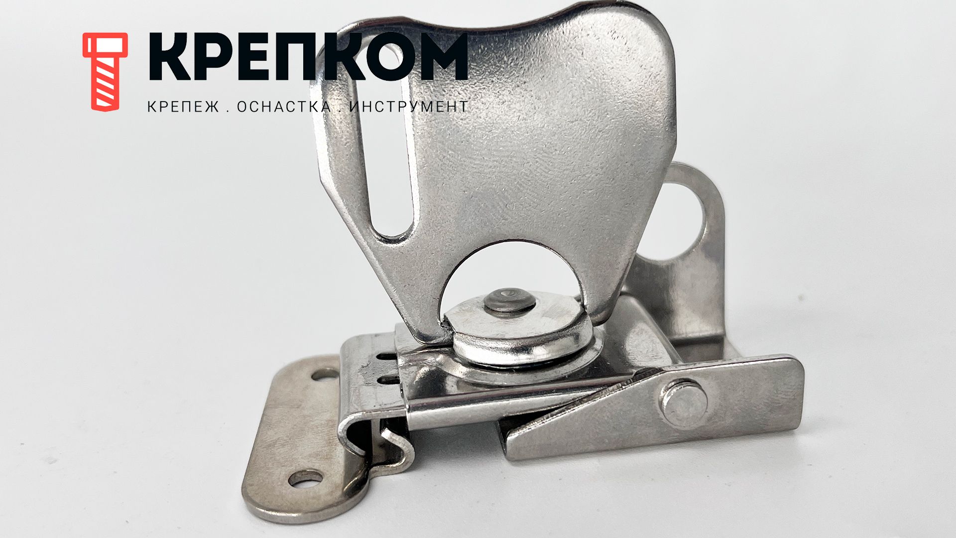 Замок-защелка поворотный L=60 мм, нагрузка 25 кг, B33C, нержавеющая сталь А2 - фото