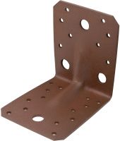 Уголок перфорированный усиленный 105х105х90 мм Gah Alberts Duravis 301224, коричневый, оцинкованная сталь