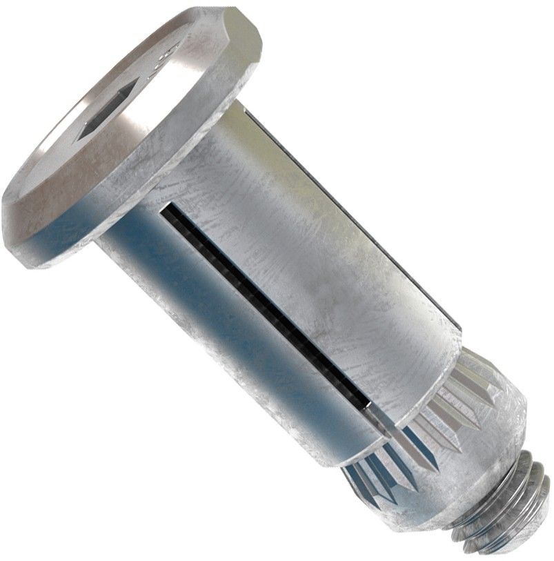 Анкер-болт с потайной головкой М16х70/29 (16-1) Lindapter Hollo-Bolt Countersunk HBCSK 82031 (оцинкованный) - фото