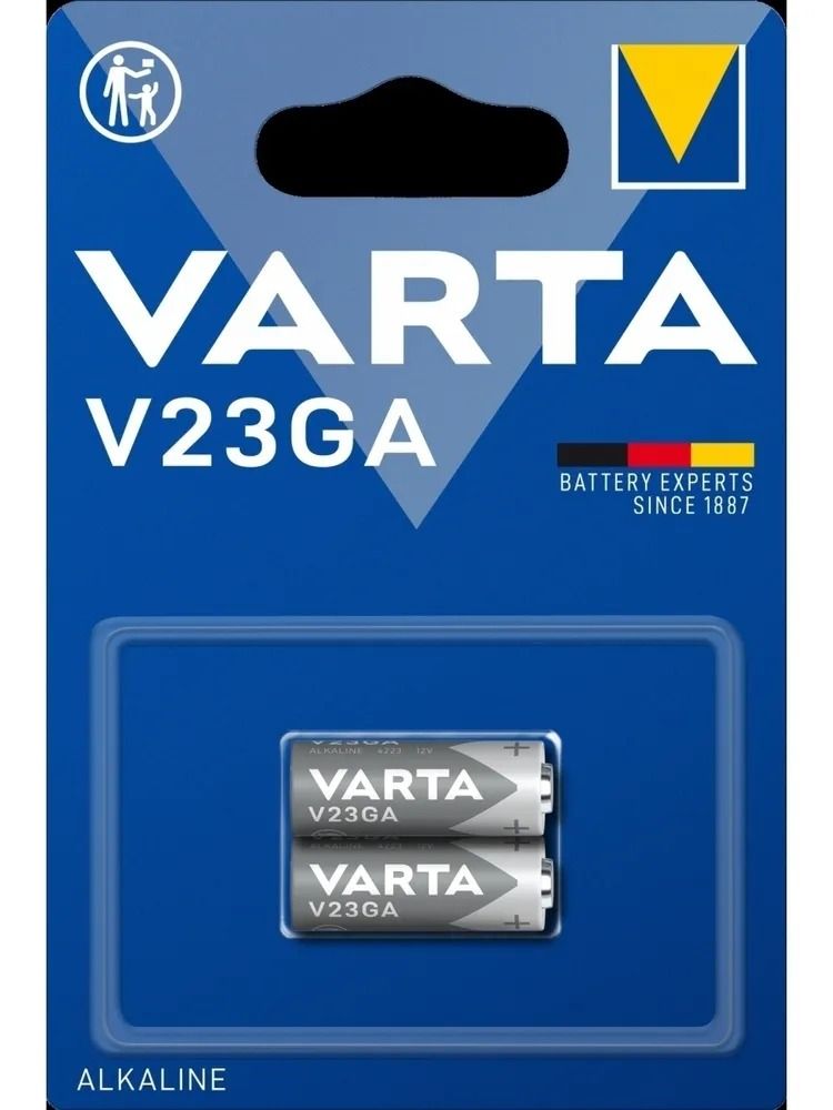 Батарейка V23GA щелочная 12 В Varta 04223101402М, 2 шт в блистере - фото