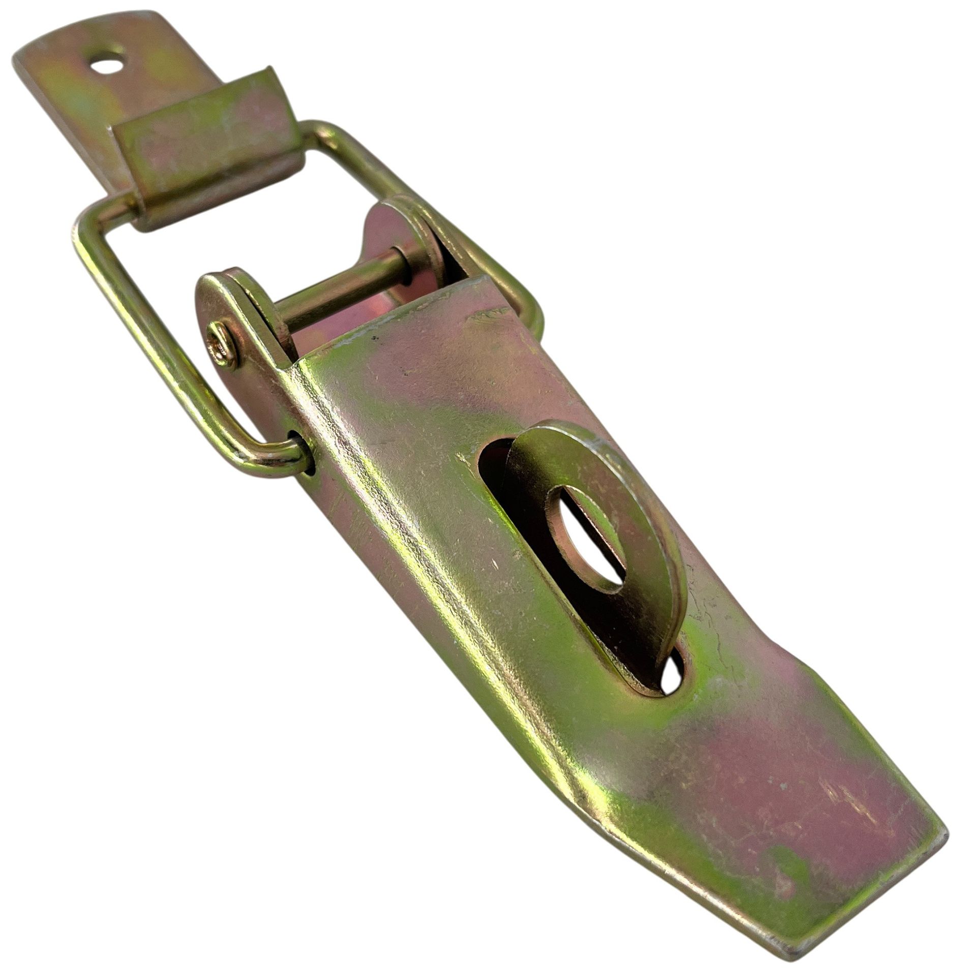 Замок-защелка лягушка с ушком L=95 B29, желтый цинк, 50 шт - фото