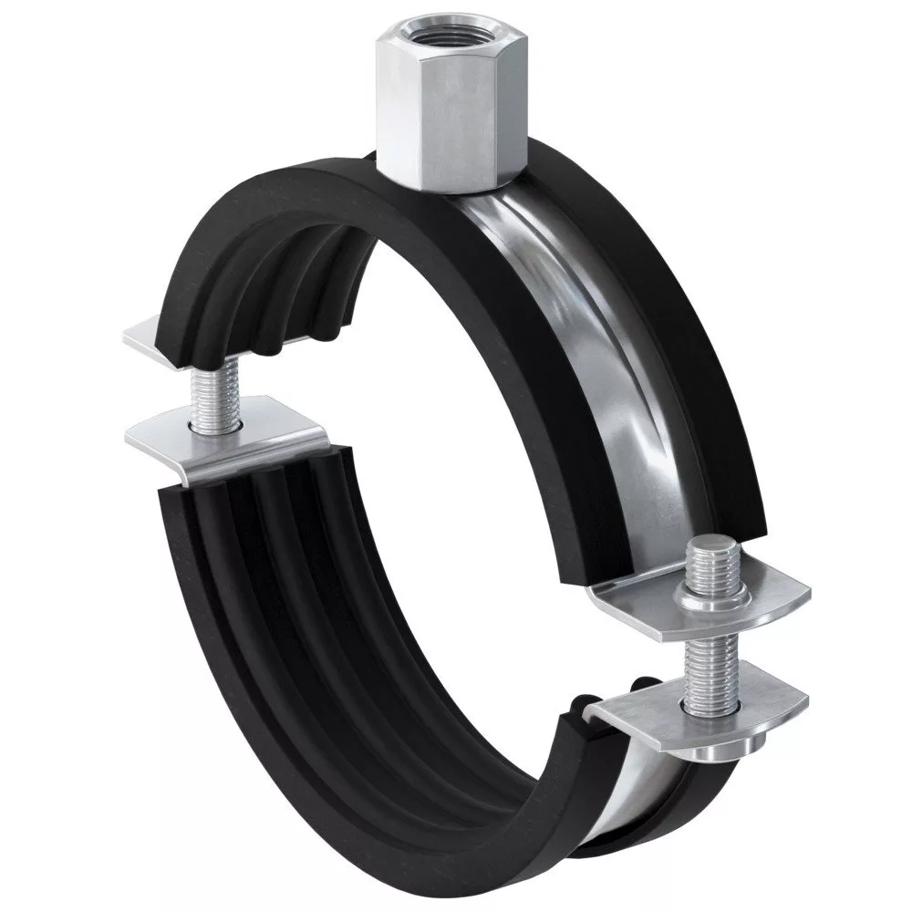 Огнестойкий хомут 48-54 мм (1 1/2") Fischer 510970 FRS c комби-гайкой М8/М10, оцинкованная сталь - фото