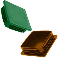 Заглушка 100х100 мм для квадратных труб ПЧЕ, пластик, чёрная (RAL 9005)