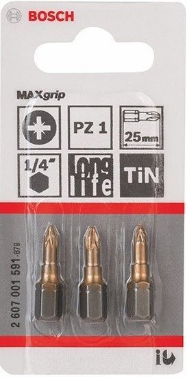 Набор крестовых бит PZ1 длина 25 мм Bosch 2607001591 - фото