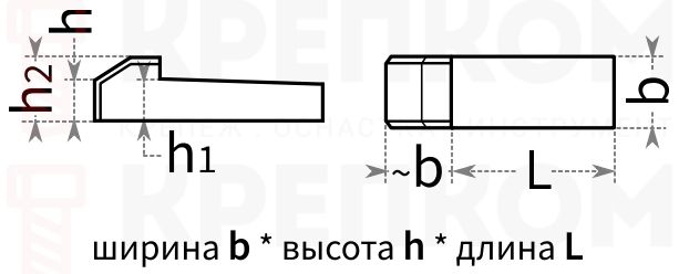Врезная клиновая шпонка DIN 6887 - схема, чертеж