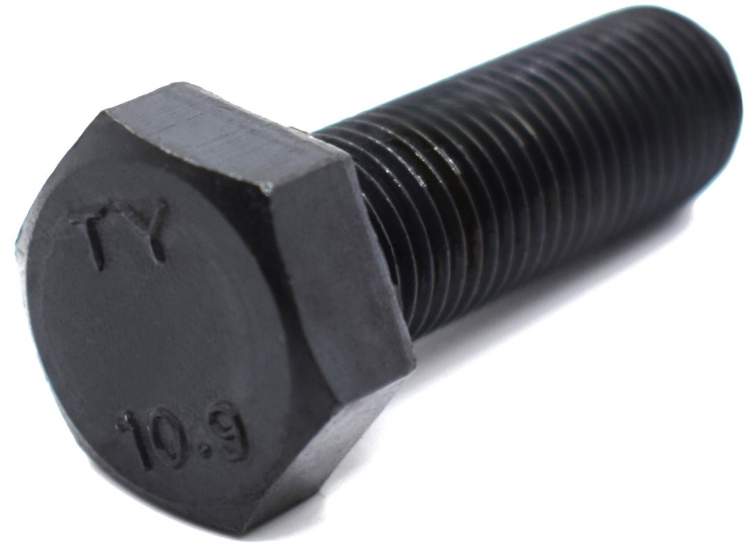 Болт с полной мелкой резьбой М27х2х140 DIN 961 (ISO 8676) класс прочности 12.9, сталь без покрытия - фото