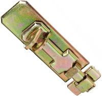 Защищенная задвижка с плоской ручкой 80х35 мм Gah Alberts 123055, желтый цинк