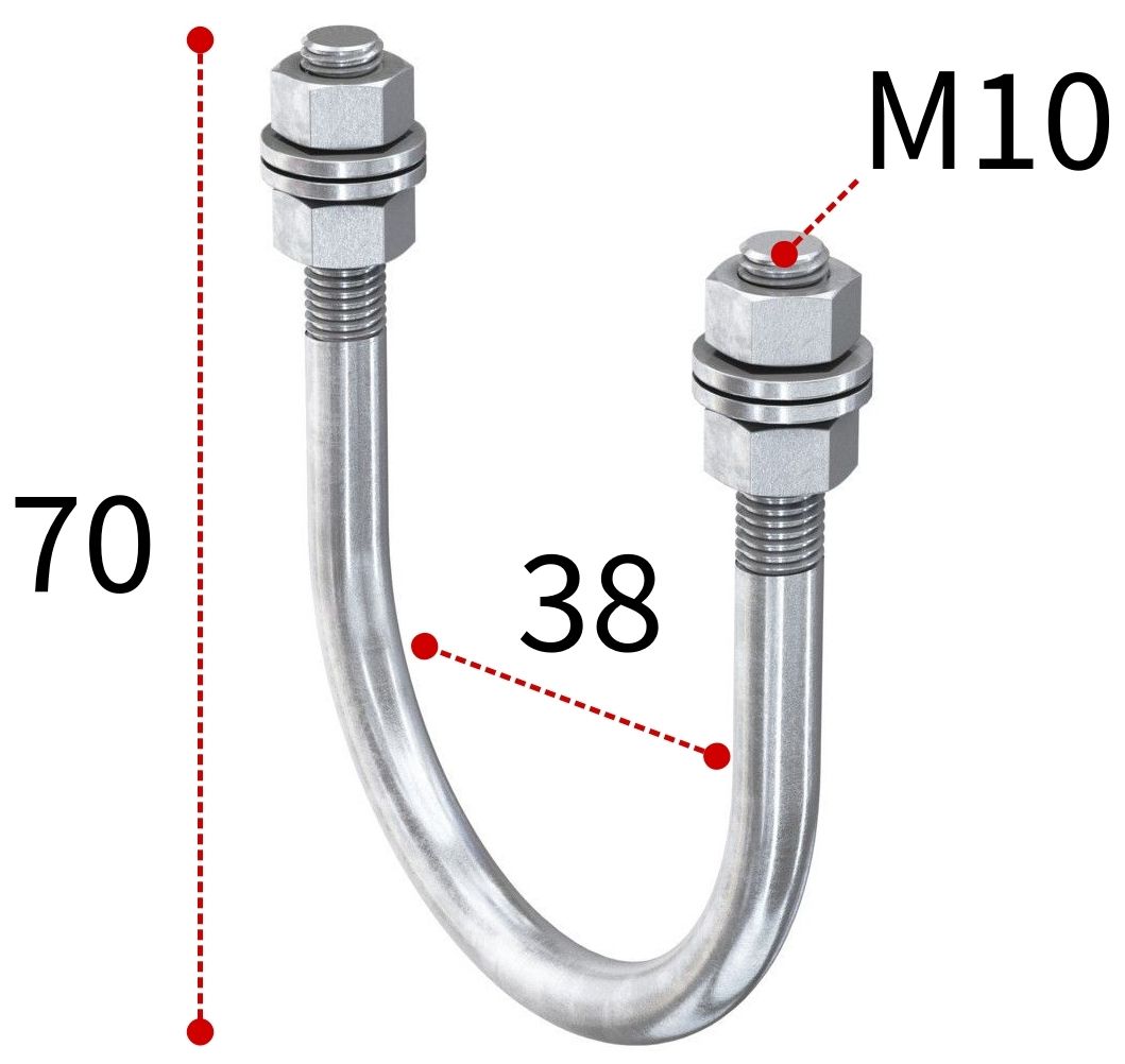 U-образная скоба для тяжелых нагрузок Fischer FMPSU 25 547929, горячеоцинкованная сталь - фото