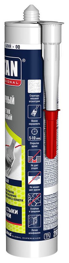 Герметик акриловый малярный TYTAN Professional 16554, 310 мл белый - фото