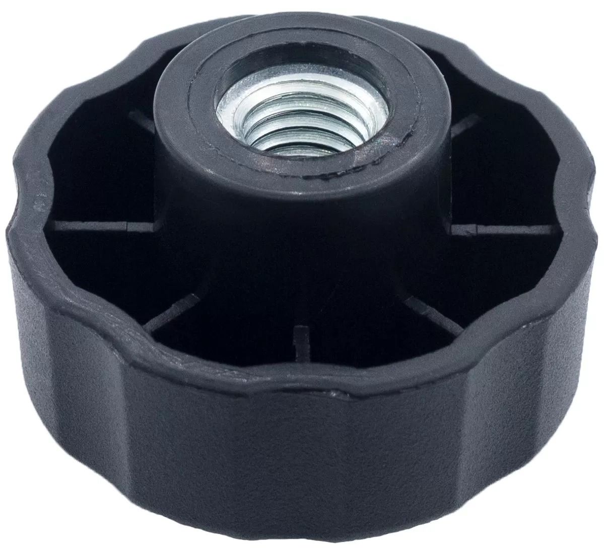 Изображение товара Пластиковый проходной барашек D 42 М6 красный RAL 3020 фиксатор