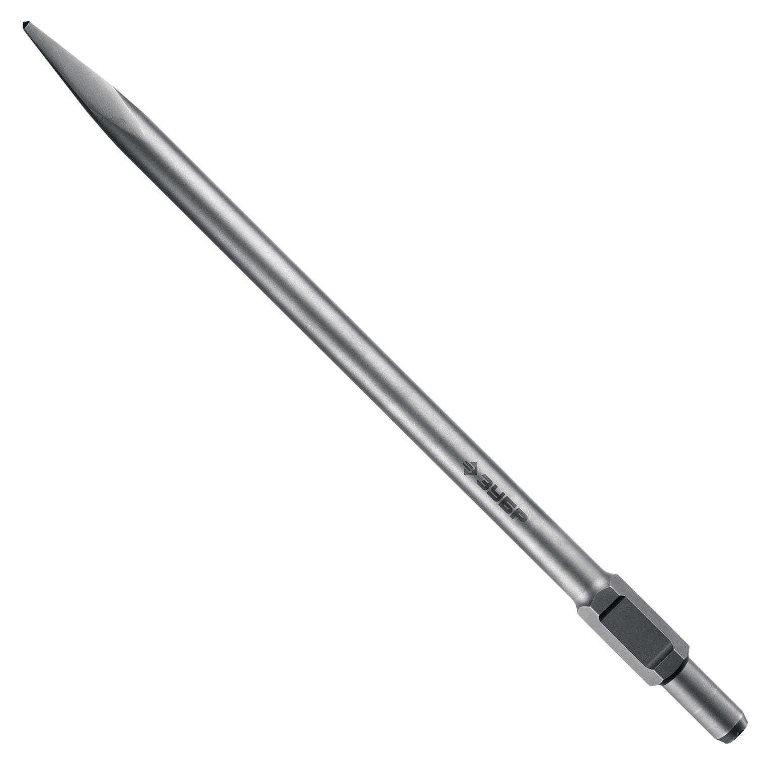 Изображение товара Зубило пикообразное 600 мм HEX ЗУБР БУРАН 29375-00-600 высокопрочная сталь