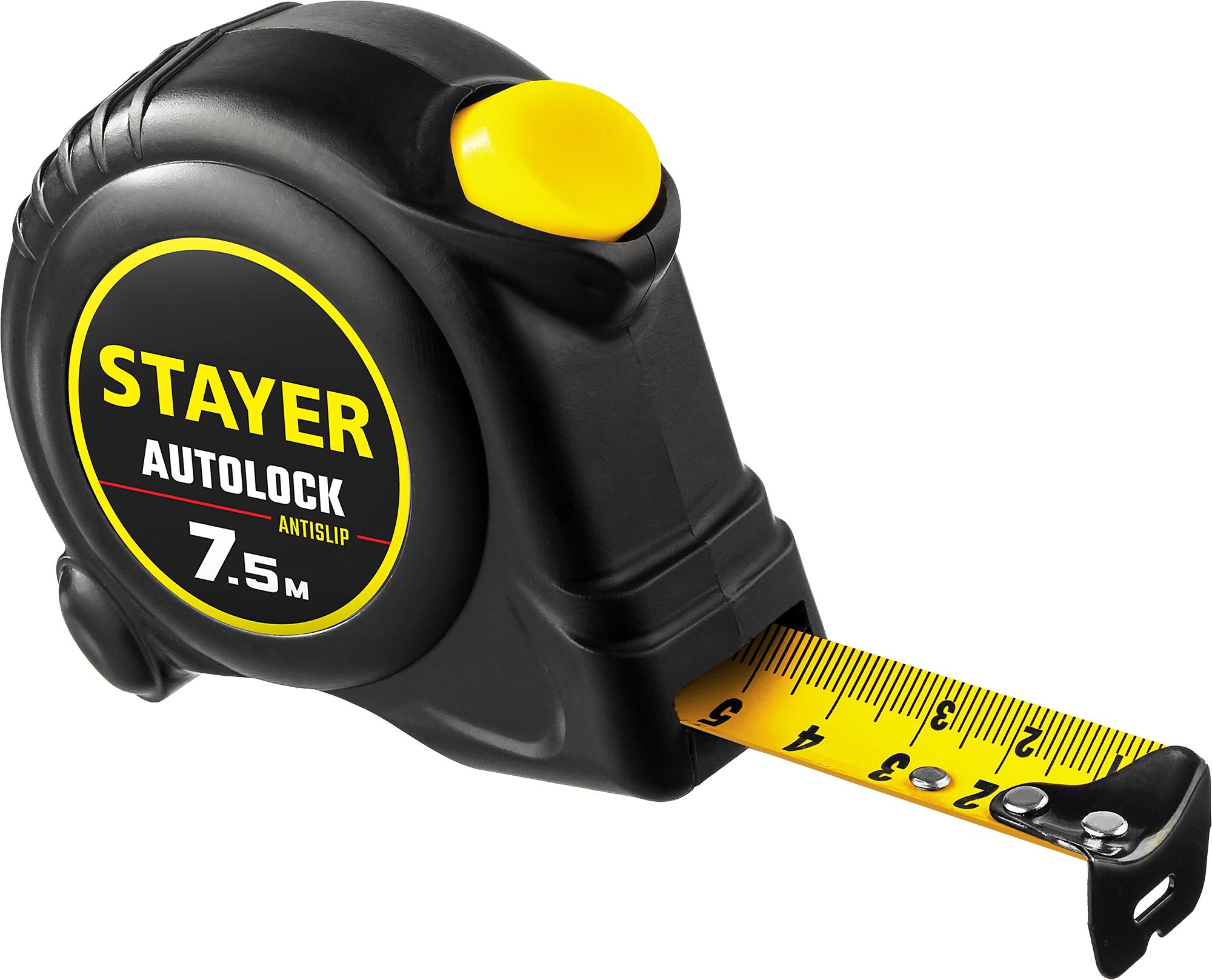 Рулетка измерительная с автостопом 7,5 м х 25 мм Stayer Autolock 2-34126-07-25 - фото