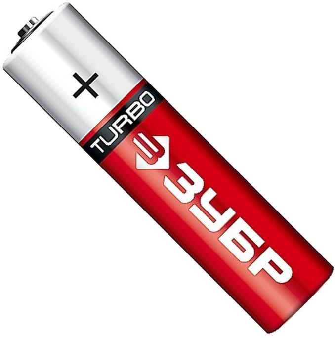 Батарейка минипальчиковая щелочная тип AAA 1,5 В ЗУБР Turbo 59211-2C, 2 шт - фото