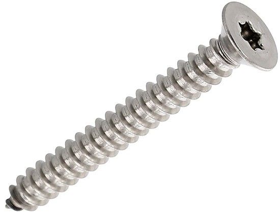 Саморез с потайной головкой и шлицем TORX, ISO 14586 (DIN 7982) форма C, нержавеющая сталь А4 - фото