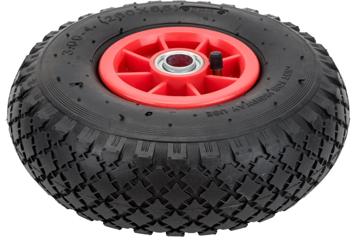 Колесо пневматическое резиновое, пластиковый обод 260 мм PR 1805-16 - фото