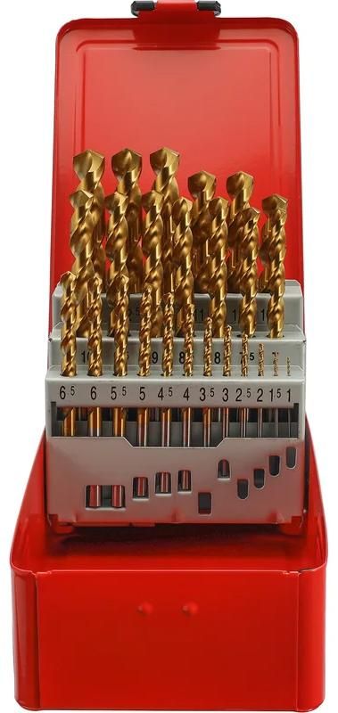 Набор сверл по металлу 1-13 мм HSSE-Co5 TiN 130° DIN 338 PRO H-Tools 215215TPRO, 25 шт - фото