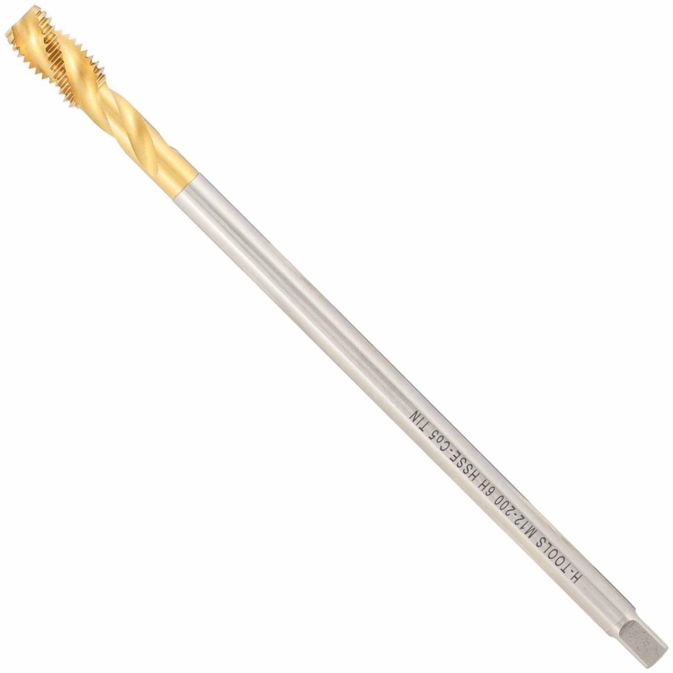 Метчик машинный спиральный удлиненный М16х2 мм DIN 376 XL form C 6h HSSE-TiN H-Tools 32188THT, метрическая резьба - фото