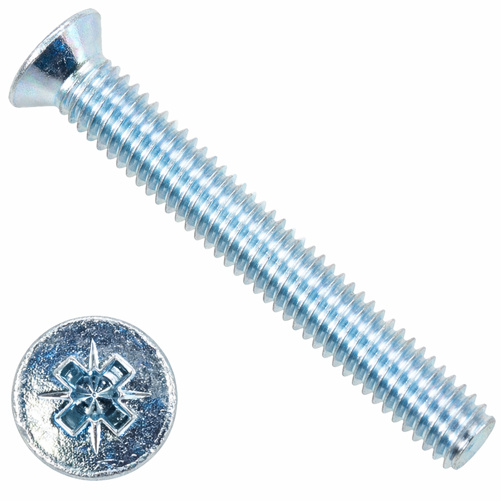 Винт резьбовыдавливающий с потайной головкой и крестообразным шлицем DIN 7500 form M, оцинкованная сталь - фото