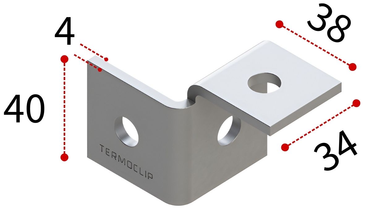 Уголок 3D правый 38-41 4F3 TERMOCLIP - фото