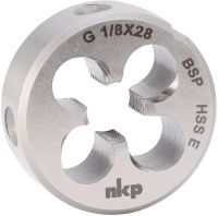Плашка 1/8"-28 HSSE DIN EN 24231 NKP 188001-N2-3125, дюймовая резьба G