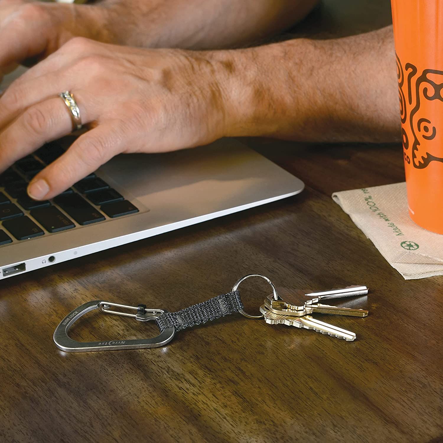 Карабин-брелок Nite Ize SlideLock KeyRing CSLW3-11-R6, размер 3, стальной - фото