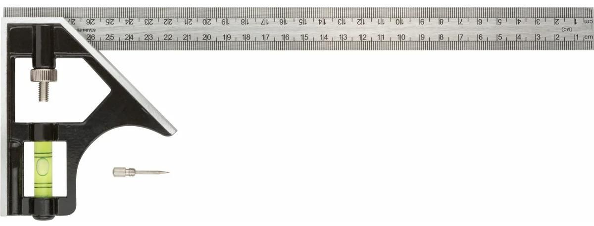 Угольник столярный с уровнем 300 мм FIT 19703 - фото