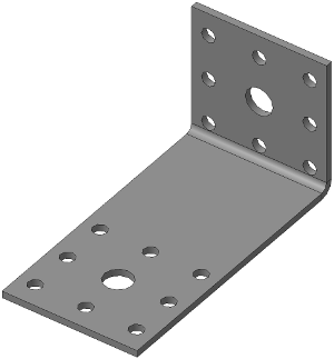 Уголок крепежный 40х80х40х2 мм Буратино 1/5, оцинкованная сталь - фото