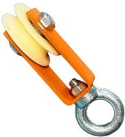 Блок монтажный с капролоновым роликом и рым-болтом БМРК, окрашенный