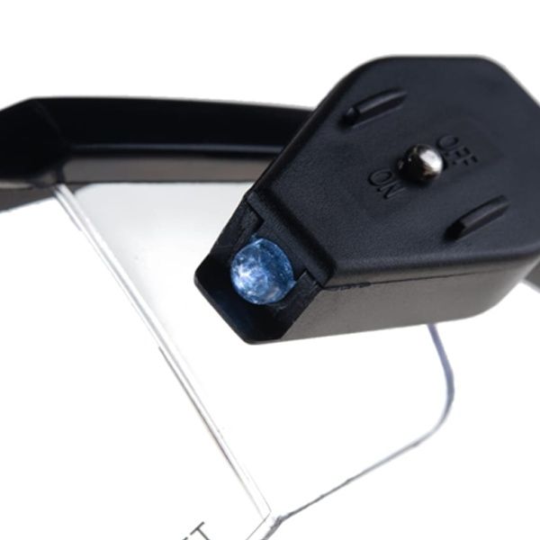 Очки монтажника открытые с фонариками и боковой защитой OM-04 KBT 79685 - фото