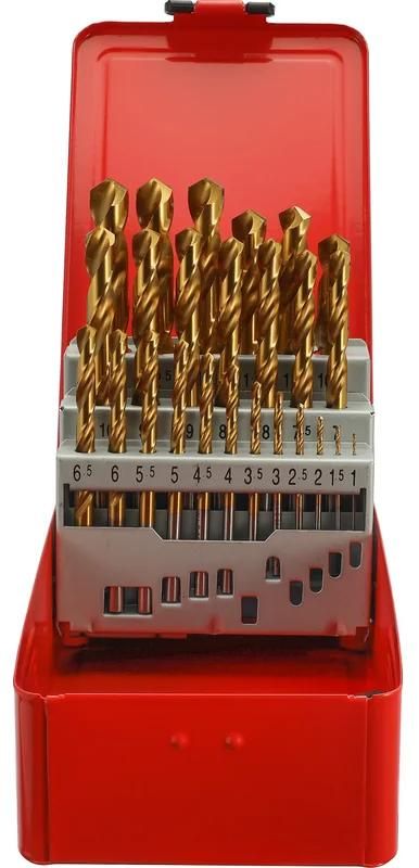 Набор сверл по металлу 1-13 мм HSS-G TiN 118° DIN 338 Pro H-Tools 250215PRO, 25 шт - фото