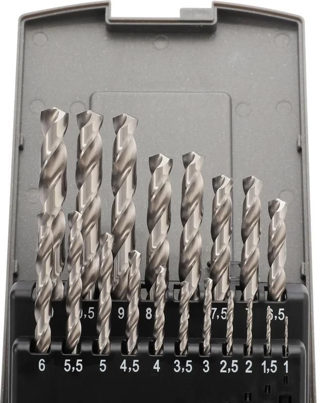 Набор сверл по металлу 1-10 мм HSS-G 135° DIN 338 H-Tools 214214ROHT, 19 шт  - фото