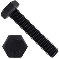 Болт шестигранный М20х350 DIN 933, класс прочности 8.8, сталь без покрытия