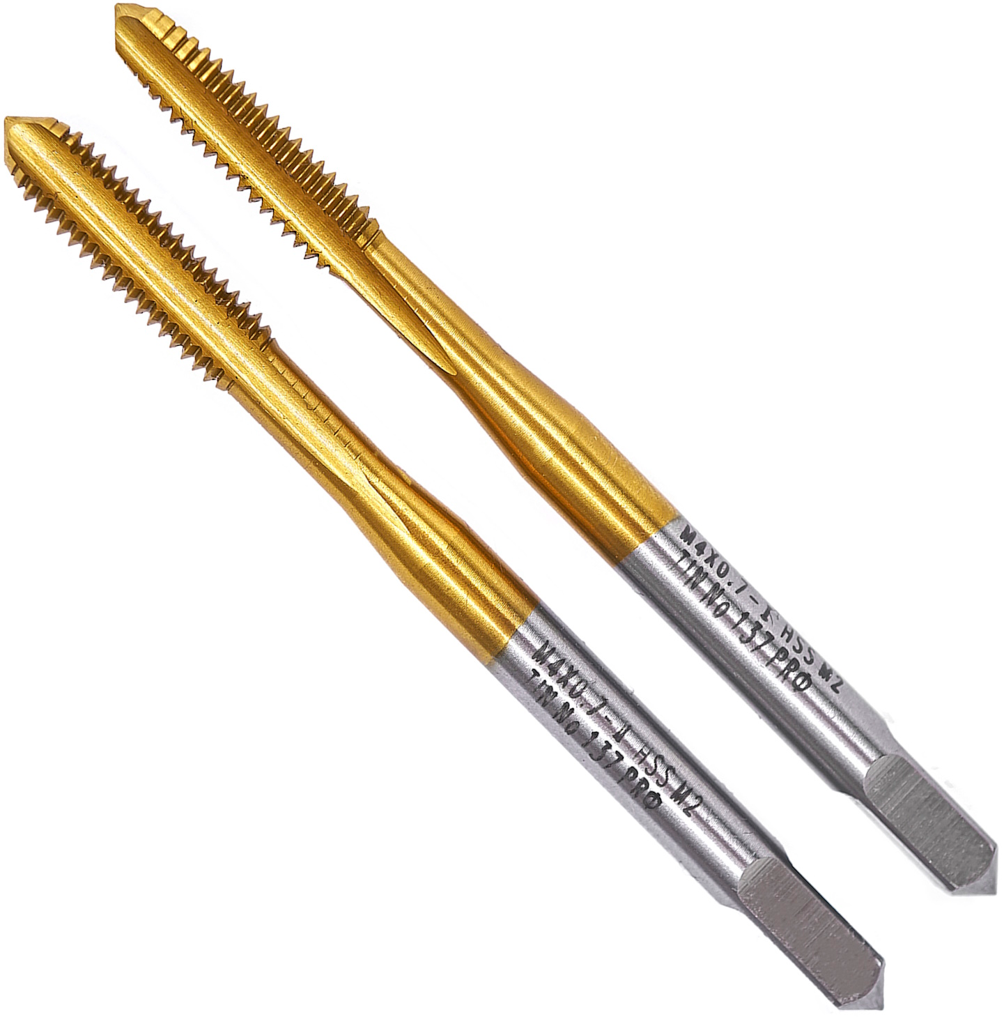 Изображение товара Механический метчик М17х1 мм HSS TiN для внутренних резьб, 2 шт