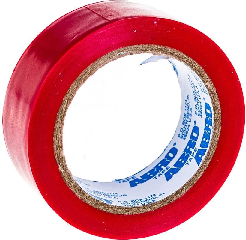 Изолента цветная с высокой адгезией Abro, ПВХ - фото