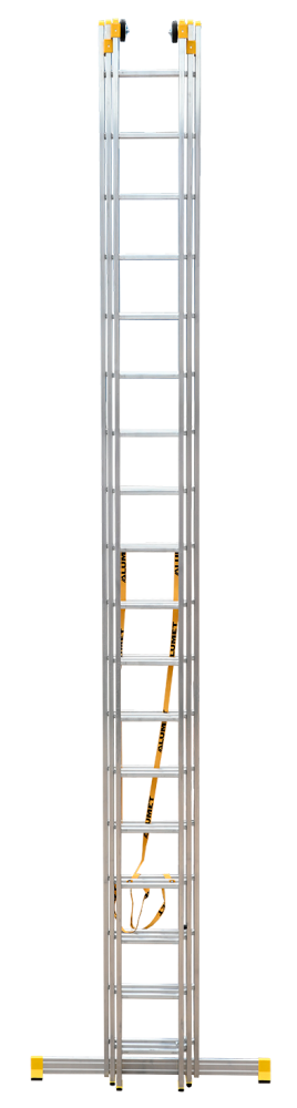 Лестница трехсекционная 3х18 Алюмет P3 9318, алюминий - фото