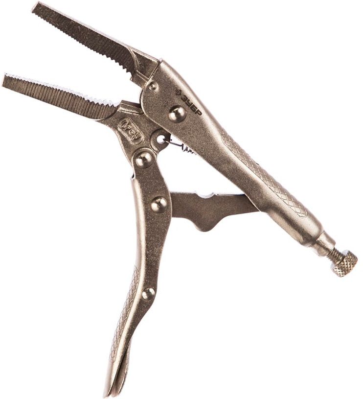 Клещи зажимные 150 мм удлиненный захват с фиксацией ЗУБР 22511-15, Cr-V - фото