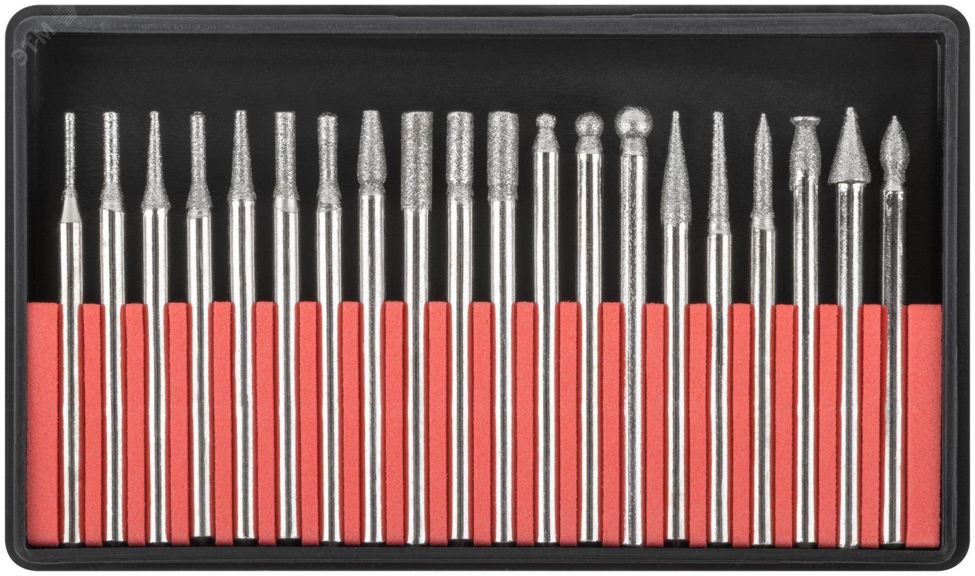 Набор алмазных шарошек по металлу КУРС 36483, 10 шт - фото