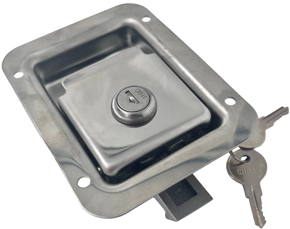 Замок внутренний с защелкой и ключом N51C, нержавеющая сталь - фото